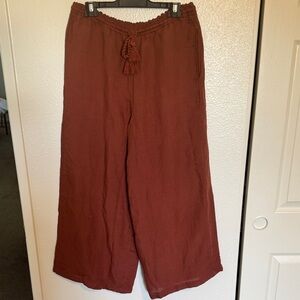 NWT Anthropologie Linen Wide Leg Pants